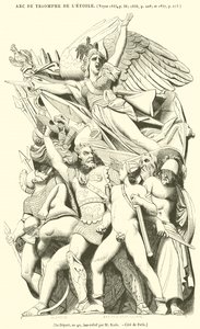 Le Depart, ou 92, basrelief (gravyr) av French School