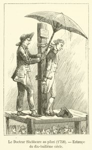 Doctor Shebbeare in the pillory, 1758, Tryck från 1700-talet av French School