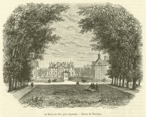 Haras du Pin, nära Argentan (gravyr) av French School