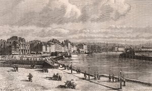 Le Havre - Normandie - gravyr i "La France illustree: geography, history, administration statistique" av V.A. Malt-brunt. 1884 av French School