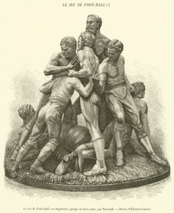 The Game of Foot-Ball, England, terrakottagrupp (gravyr) av French School