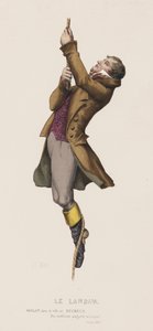 Le Landaw, Scen XVIII (färgad gravyr) av French School