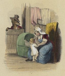 Vargen Mamman Och Barnet av French School