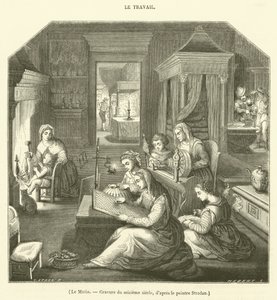 Morgonen, sextonde århundradets gravyr (gravyr) av French School