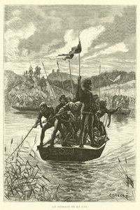 The Passage of the Lys (gravyr) av French School