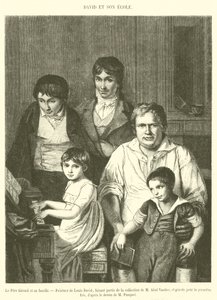 Fader Gerard och hans familj (gravyr) av French School
