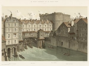 Petit-Chatelet och Petit-Pont, 1717 av French School