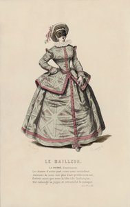 Le Railleur, La Dupre, Courtizanne (färgad gravyr) av French School