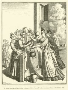 Soppans hjälp, i Paris, under hungersnöden 1709 av French School
