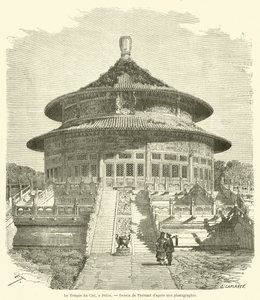 Himlens tempel, i Peking (gravyr) av French School