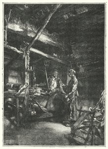 The Weaver (gravyr) av French School