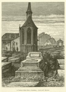 Albert Dürers grav i Nürnberg (gravyr) av French School