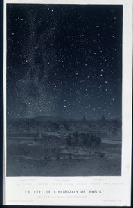 Himlen i Paris skyline på norra sidan den 20 december - i "" Le Ciel"" av Amedee Guillemin, Paris av French School