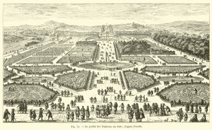 Tuileriträdgården 1680; efter Perelle av French School