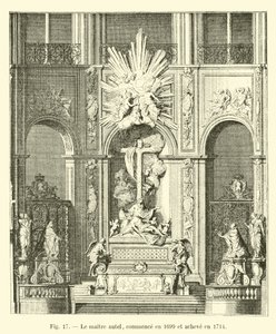 Huvudaltaret, startat 1699 och färdigställt 1714 av French School