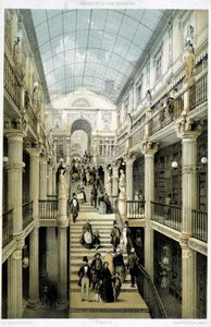 Passagen Pommeraye i Nantes - litografi av French School
