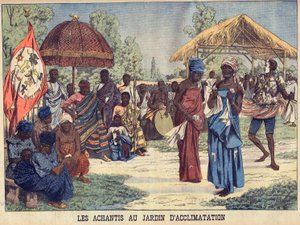 Ashantis (Achanti eller Asante) i Ghana vid Jardin d