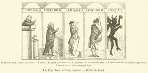 The Five All, engelskt tryck (gravyr) av French School
