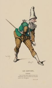 Les Contens, Nivelet (färgad gravyr) av French School