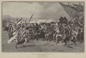 Segrarna i Salamis (gravyr) av French School