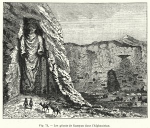 The Bamiyan Giants i Afghanistan (gravyr) av French School