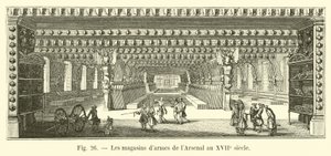 Arsenalens vapenförråd på 1600-talet av French School