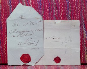 Lettres de cachet (Kungliga order att exil eller sätta någon i fängelse) av French School
