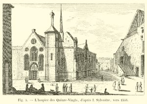 Quinze-Vingts hospice, efter I Sylvestre, cirka 1546 av French School