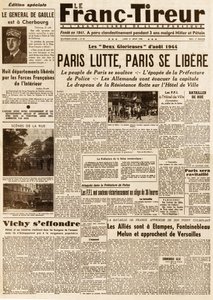 Liberation of Paris - FRANC TIROUR nummer 38 av 21 augusti 1944 - Paris slagsmål, paris ce libere av French School