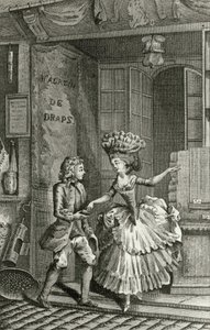 Libertinage - i "Historia dag för dag av en kvinna från den franska republiken", Restif de La Bretonne (1734-1806), Genève 1791-1794. av French School