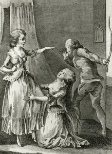 Libertinage - i "Historia dag för dag av en kvinna från den franska republiken", Restif de La Bretonne (1734-1806), Genève 1791-1794. av French School
