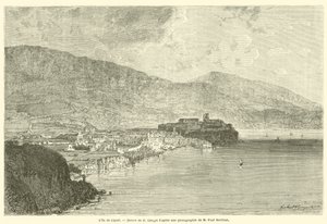 Ön Lipari (gravyr) av French School