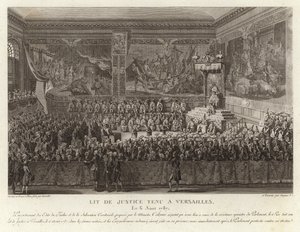 Lit de Justice hölls i Versailles av French School