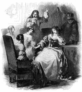 Litterär salong: poeten Jean Renaud de Segrais (1624-1701) vid Anne Marie Louise d