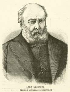 Lord Salisbury, brittisk premiärminister (gravyr) av French School