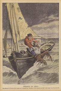 Förlist! (färg litho) av French School