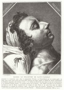 Louis-Michel le Peletier, Marquis de Saint-Fargeau, fransk revolutionär politiker, 1793 av French School