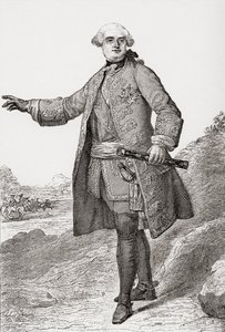 Louis Charles César Le Tellier anayejulikana kama Duke wa Estrées, 1695 1771. Kamanda wa kijeshi wa Ufaransa na Marshal wa Ufaransa. Kutoka Les Heures Libres iliyochapishwa 1908.swed av French School