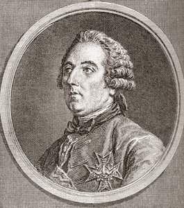 Louis César de La Baume Le Blanc, duc de Vaujours, duc de La Vallière, 1708 1780. Fransk adelsman, bibliofil och militär. Från Les Heures Libres publicerad 1908. av French School