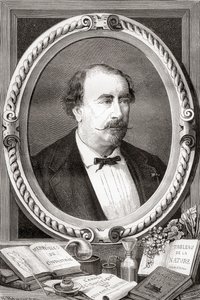 Louis Figuier, fransk vetenskapsman och författare, från Les Merveilles de la Science, pub.1870 av French School