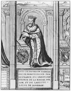 Ludvig II av Bourbon, hertig av Montpensier (litho) av French School