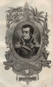 Louis Marie Maximilien de Caffarelli du Falga (1756-1799) fransk general under franska revolutionen - - Gravyr i New National Encyclopedia av Maurice La Charest - 1870 - av French School