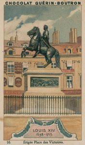 Ludvig XIV, 1638-1715, uppförd Place des Victoires av French School