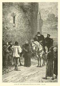 Louis XI och Burgesses väntar på nyheter av French School