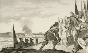 Ludvig XV (1710-74) vid slaget vid Fontenoi 1745, från 
