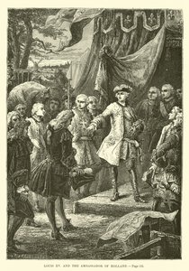 Ludvig XV och Hollands ambassadör av French School