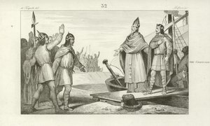 Louis dOutremer återvänder till Frankrike för att göra anspråk på tronen, 936 av French School