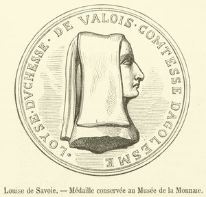 Louise av Savojen, medalj i valutamuseet (gravyr) av French School