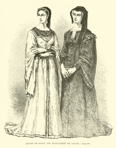 Louise av Savojen och Marguerite de Valois av French School