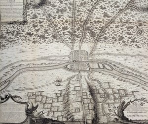 Lutetia eller Paris andra plan på 300- och 500-talen e.Kr., 1722 av French School